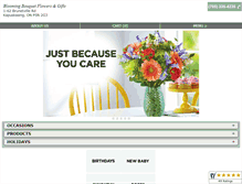 Tablet Screenshot of bloomingbouquetflowers.com